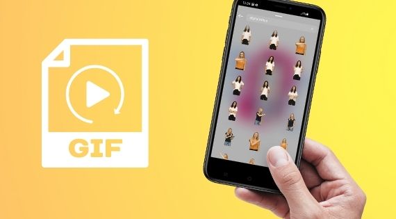 GIF Sticker in Instagram Story verwendet.